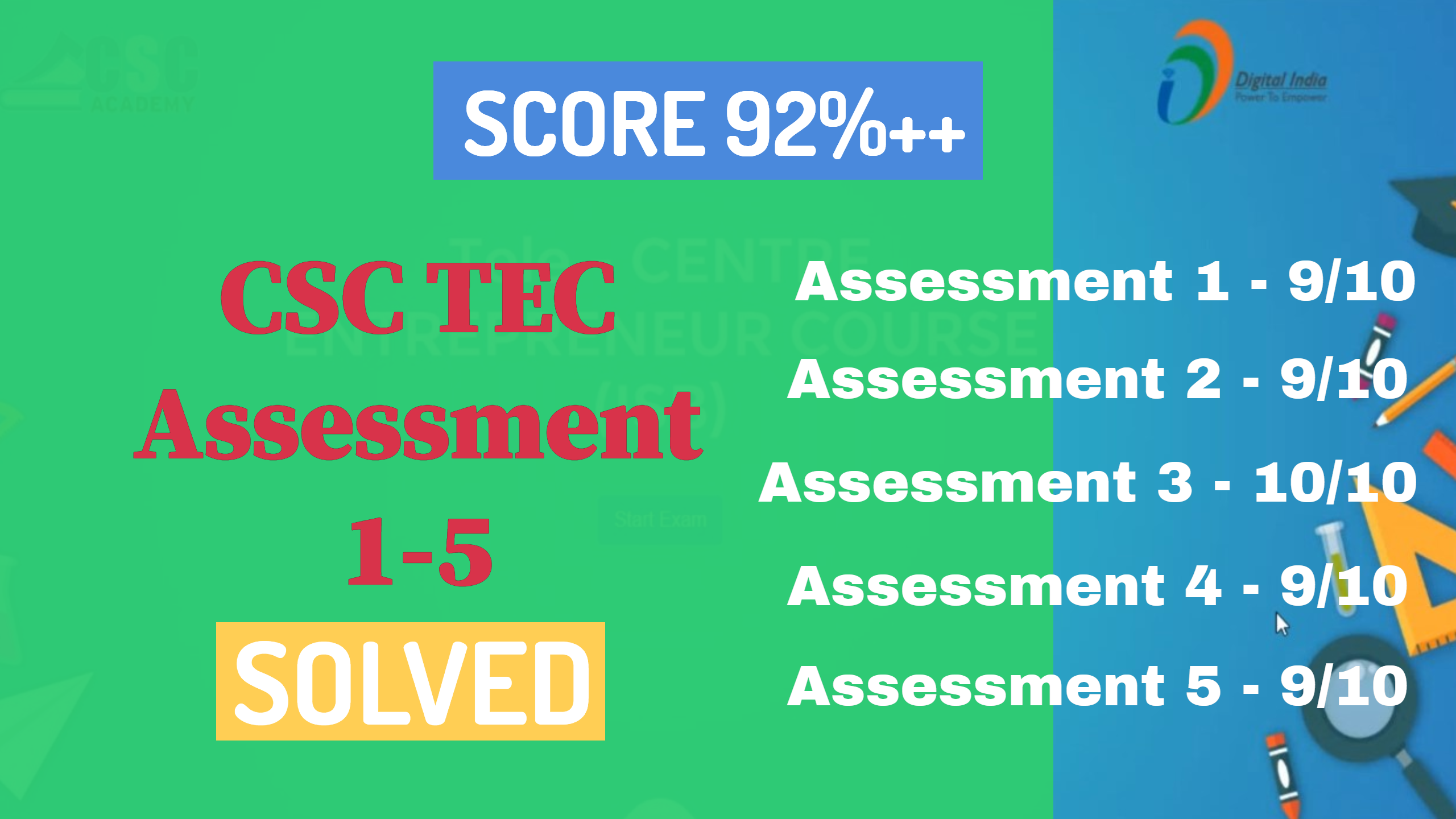 CSC TEC Exam Questions and Answers 2024