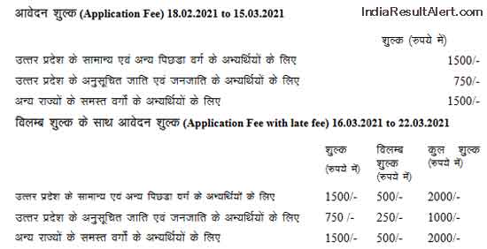 up b.ed form fee