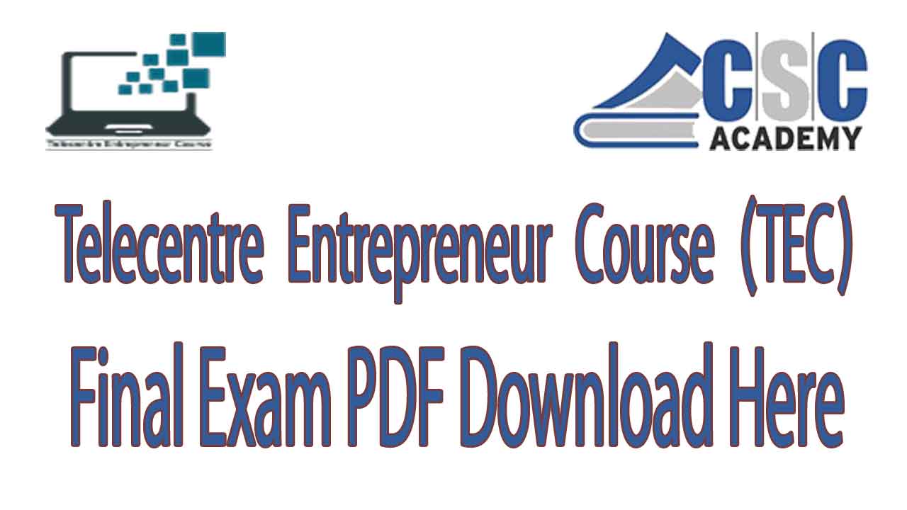 TEC Final Exam PDF 2022
